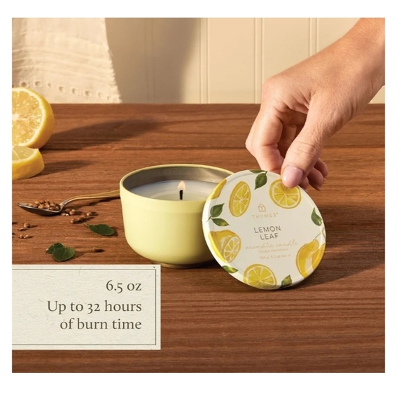 Thymes Lemon Leaf Scented Candle - 6.5 Oz - Picture 9 of 9
